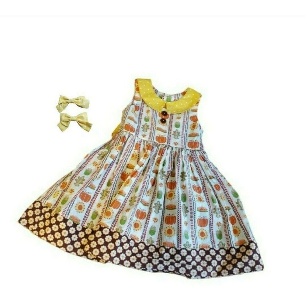 Eleanor Rose Fall Nanette Dress With Bows Size 4/5